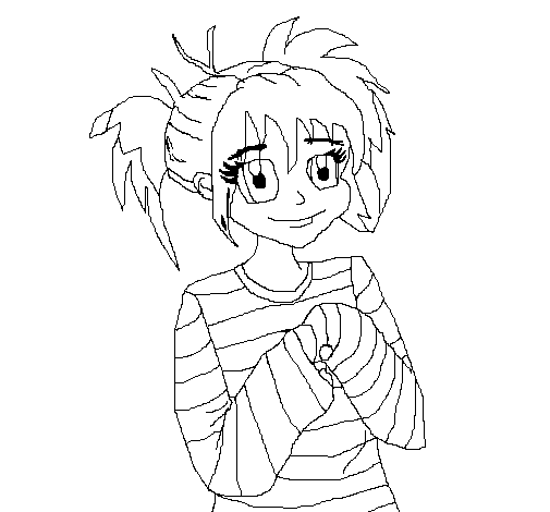 Dibujo para colorear: Niña (Personajes) #96600 - Dibujos para Colorear e Imprimir Gratis