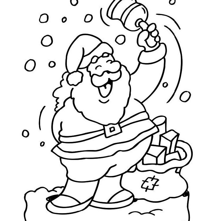 Dibujo para colorear: Papá Noel (Personajes) #104664 - Dibujos para Colorear e Imprimir Gratis