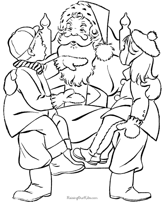 Dibujo para colorear: Papá Noel (Personajes) #104673 - Dibujos para Colorear e Imprimir Gratis