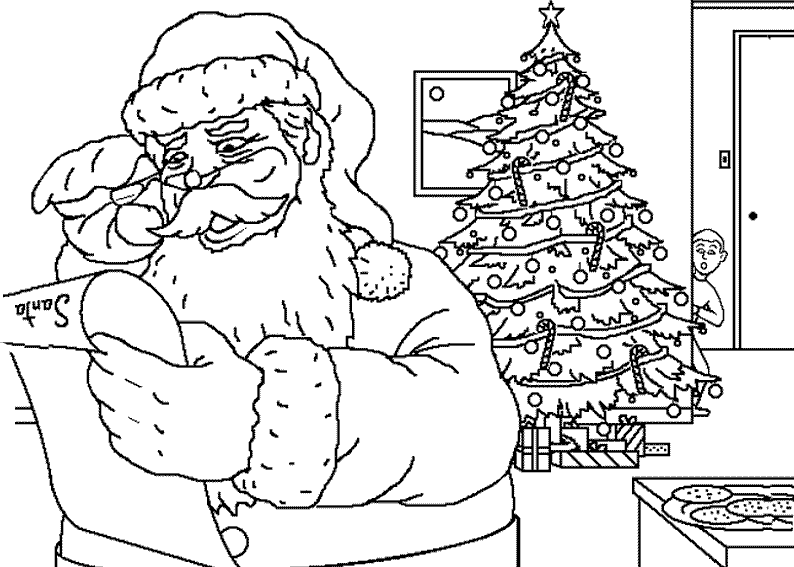 Dibujo para colorear: Papá Noel (Personajes) #104702 - Dibujos para Colorear e Imprimir Gratis