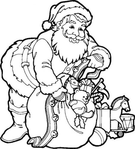 Dibujo para colorear: Papá Noel (Personajes) #104706 - Dibujos para Colorear e Imprimir Gratis