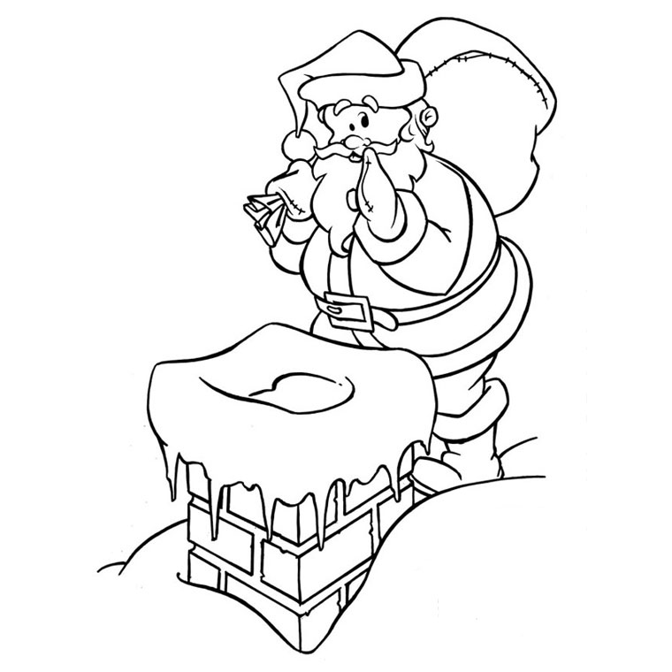 Dibujo para colorear: Papá Noel (Personajes) #104707 - Dibujos para Colorear e Imprimir Gratis