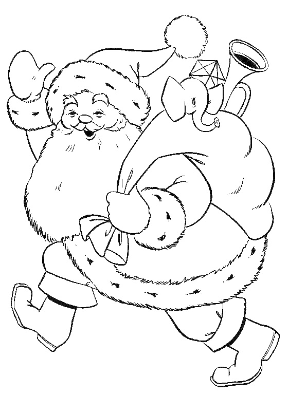 Dibujo para colorear: Papá Noel (Personajes) #104770 - Dibujos para Colorear e Imprimir Gratis