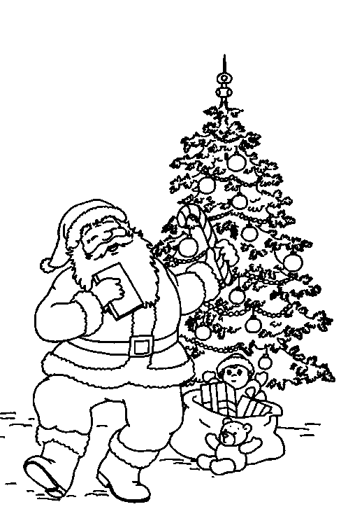 Dibujo para colorear: Papá Noel (Personajes) #104784 - Dibujos para Colorear e Imprimir Gratis