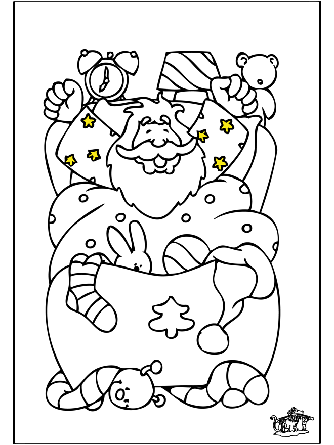 Dibujo para colorear: Papá Noel (Personajes) #104786 - Dibujos para Colorear e Imprimir Gratis