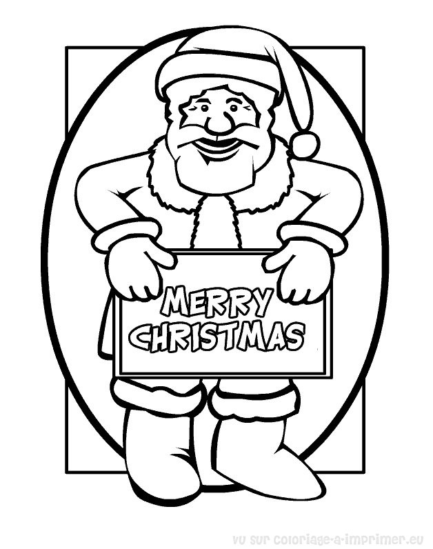 Dibujo para colorear: Papá Noel (Personajes) #104801 - Dibujos para Colorear e Imprimir Gratis