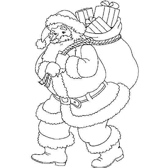 Dibujo para colorear: Papá Noel (Personajes) #104822 - Dibujos para Colorear e Imprimir Gratis