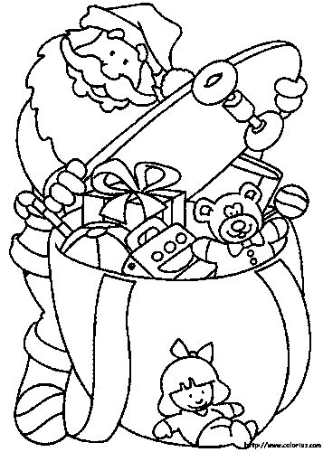 Dibujo para colorear: Papá Noel (Personajes) #104855 - Dibujos para Colorear e Imprimir Gratis