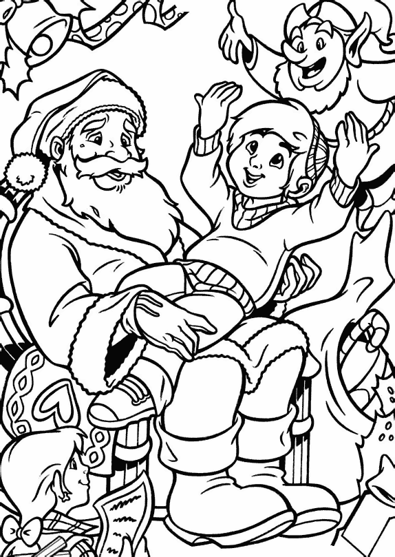 Dibujo para colorear: Papá Noel (Personajes) #104890 - Dibujos para Colorear e Imprimir Gratis