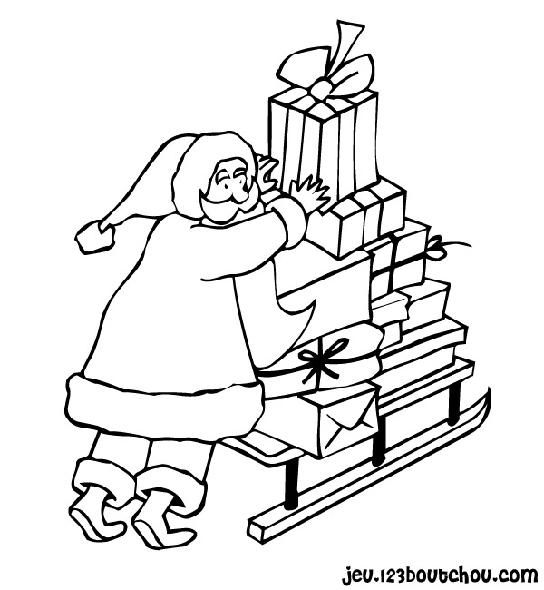 Dibujo para colorear: Papá Noel (Personajes) #104906 - Dibujos para Colorear e Imprimir Gratis