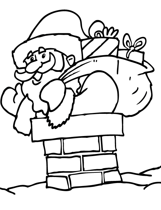 Dibujo para colorear: Papá Noel (Personajes) #104907 - Dibujos para Colorear e Imprimir Gratis