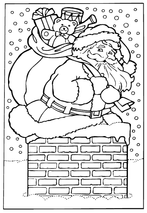 Dibujo para colorear: Papá Noel (Personajes) #104937 - Dibujos para Colorear e Imprimir Gratis