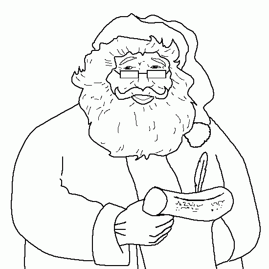 Dibujo para colorear: Papá Noel (Personajes) #104974 - Dibujos para Colorear e Imprimir Gratis