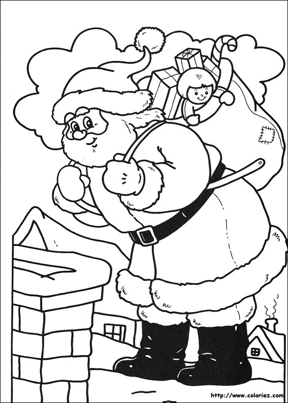 Dibujo para colorear: Papá Noel (Personajes) #104986 - Dibujos para Colorear e Imprimir Gratis