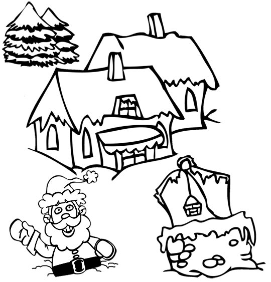 Dibujo para colorear: Papá Noel (Personajes) #104989 - Dibujos para Colorear e Imprimir Gratis