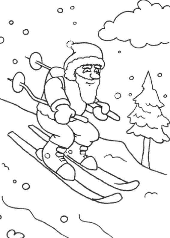 Dibujo para colorear: Papá Noel (Personajes) #104992 - Dibujos para Colorear e Imprimir Gratis