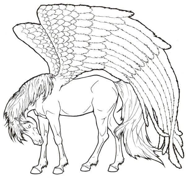 Dibujo gratuito Pegaso #209061 de la coleccion Personajes para imprimir