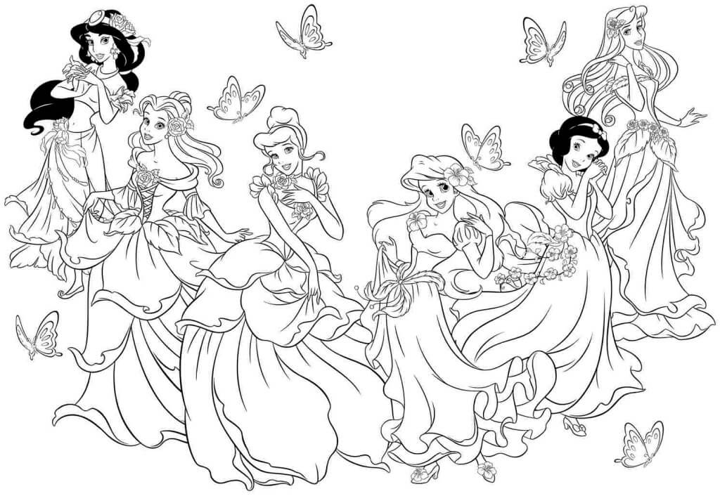 Dibujo gratuito Princesa #170943 de la coleccion Personajes para imprimir