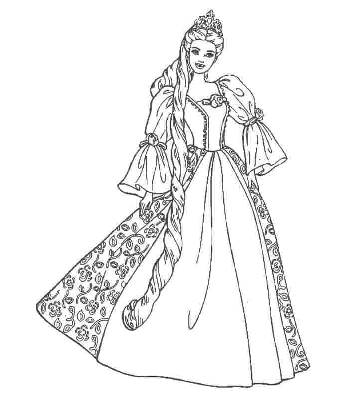 Dibujo gratuito Princesa #170962 de la coleccion Personajes para imprimir
