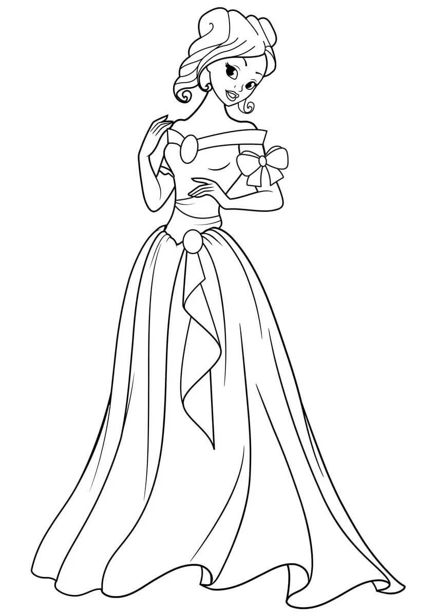 Dibujo gratuito Princesa #170976 de la coleccion Personajes para imprimir