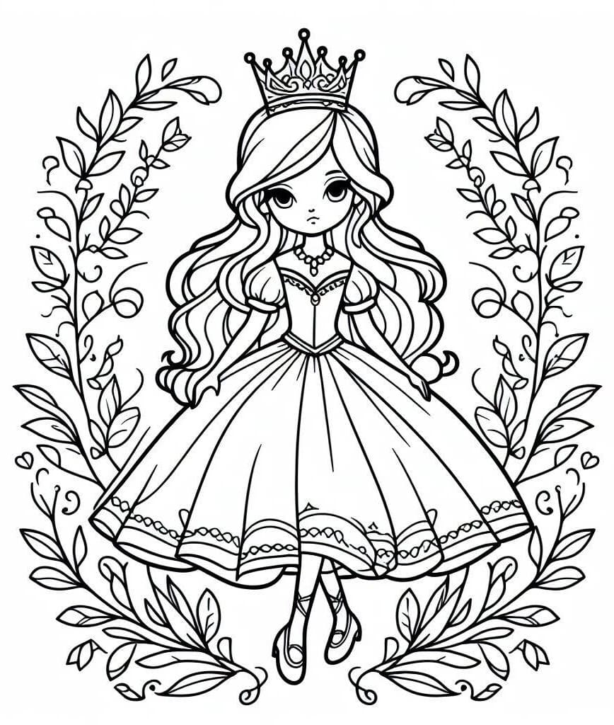 Dibujo gratuito Princesa #212202 de la coleccion Personajes para imprimir