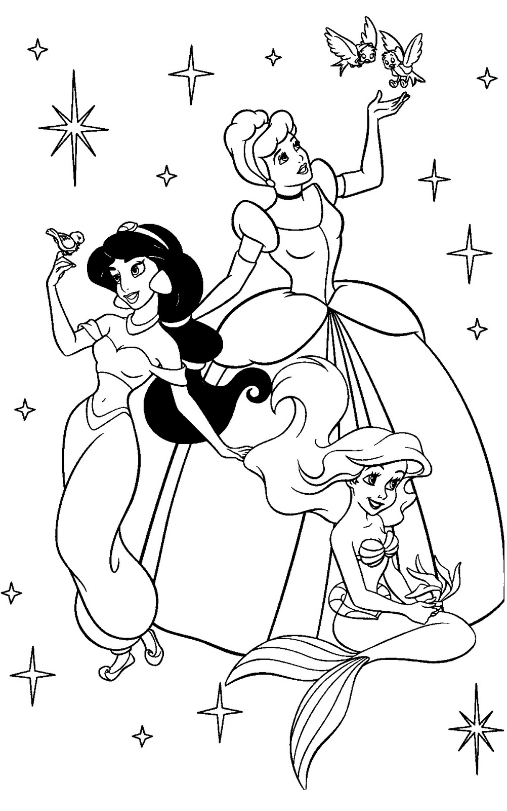 Dibujo para colorear: Princesa (Personajes) #85185 - Dibujos para Colorear e Imprimir Gratis