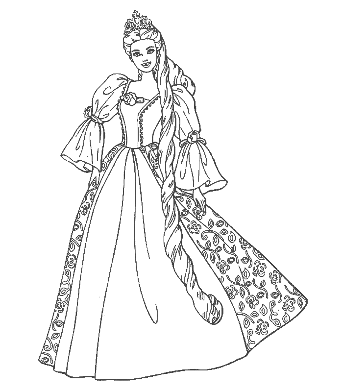 Dibujo para colorear: Princesa (Personajes) #85201 - Dibujos para Colorear e Imprimir Gratis