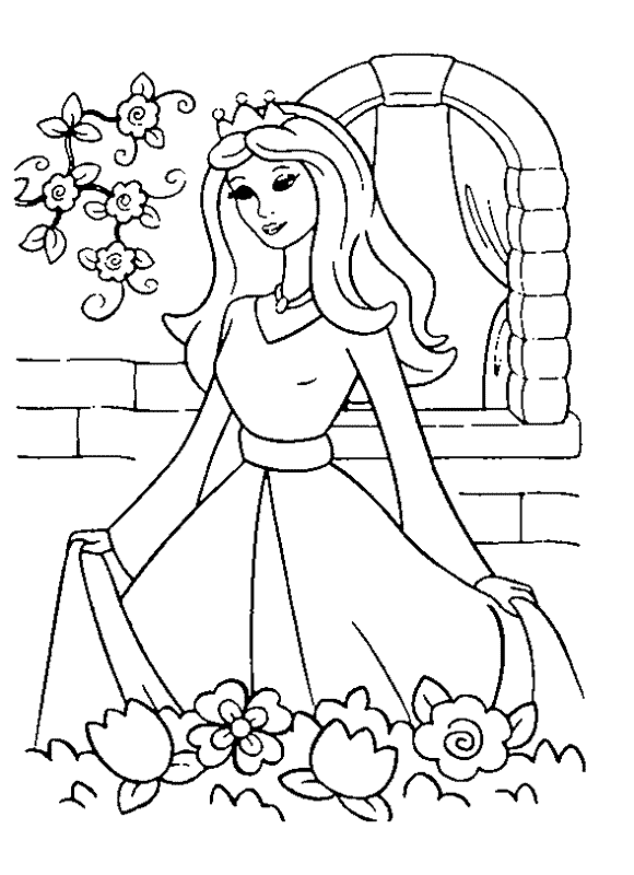 Dibujo para colorear: Princesa (Personajes) #85205 - Dibujos para Colorear e Imprimir Gratis