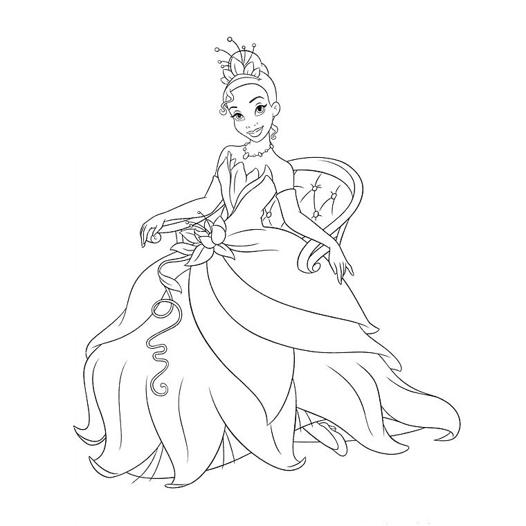 Dibujo para colorear: Princesa (Personajes) #85207 - Dibujos para Colorear e Imprimir Gratis