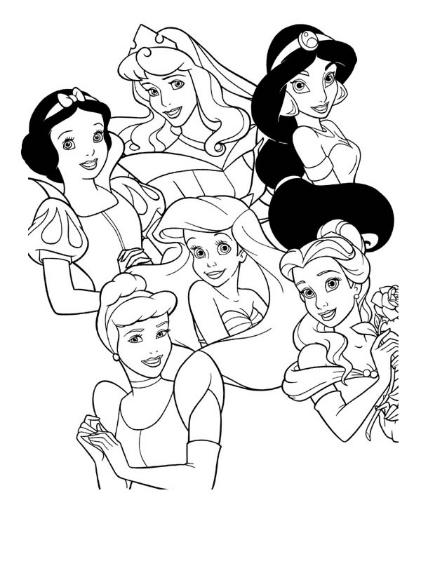 Dibujo para colorear: Princesa (Personajes) #85210 - Dibujos para Colorear e Imprimir Gratis