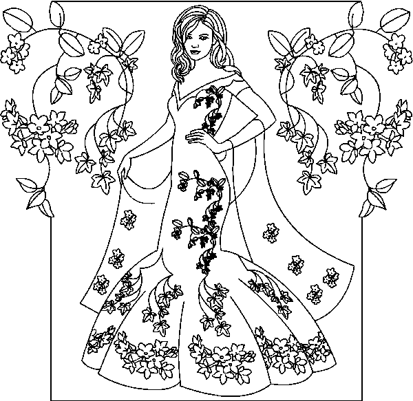 Dibujo para colorear: Princesa (Personajes) #85212 - Dibujos para Colorear e Imprimir Gratis