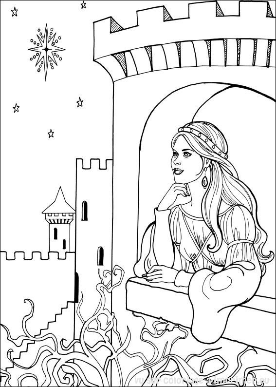 Dibujo para colorear: Princesa (Personajes) #85229 - Dibujos para Colorear e Imprimir Gratis