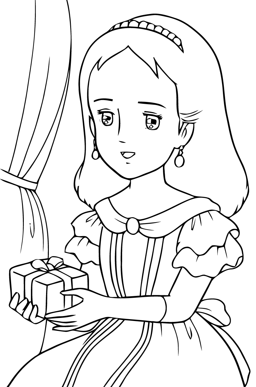 Dibujo para colorear: Princesa (Personajes) #85252 - Dibujos para Colorear e Imprimir Gratis