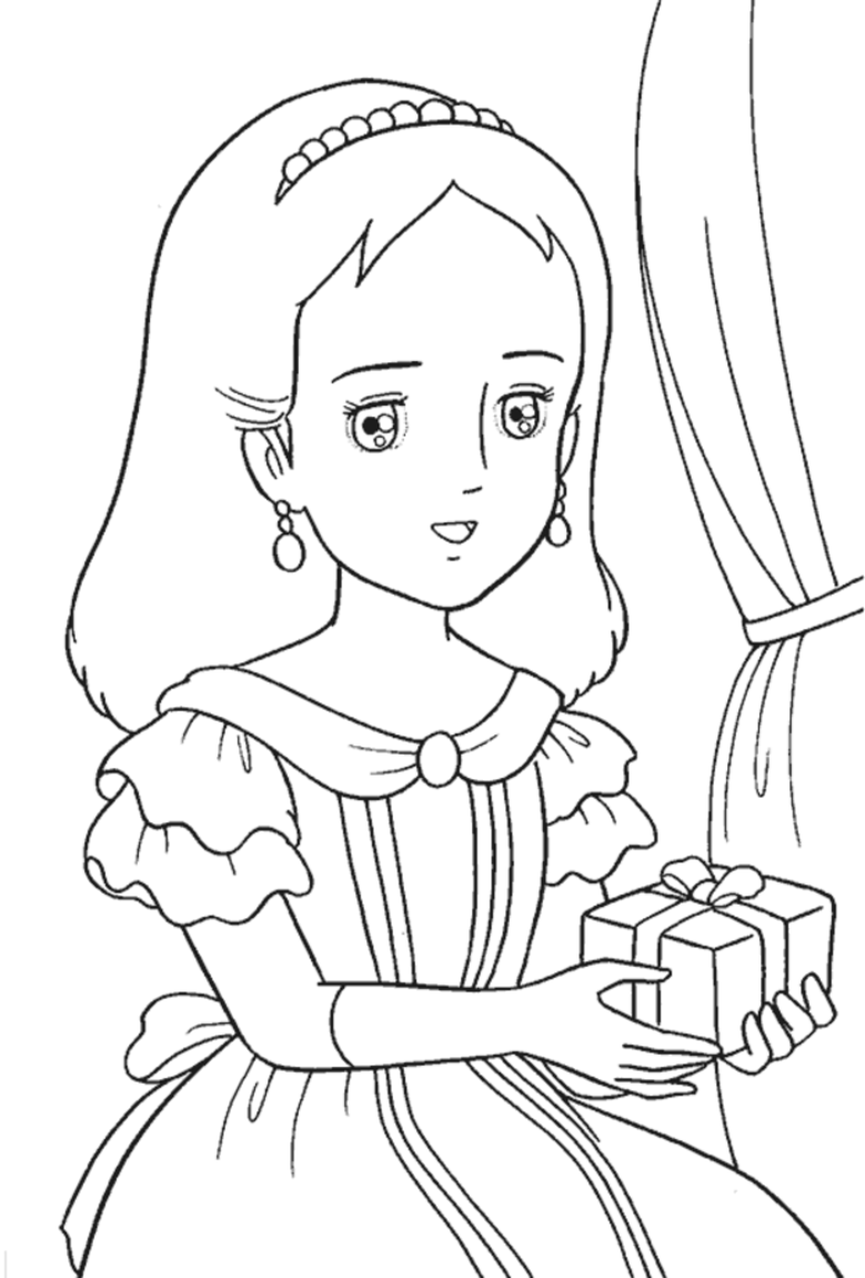 Dibujo para colorear: Princesa (Personajes) #85263 - Dibujos para Colorear e Imprimir Gratis