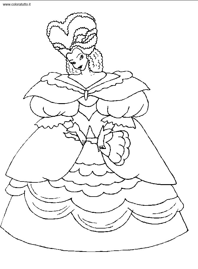 Dibujo para colorear: Princesa (Personajes) #85306 - Dibujos para Colorear e Imprimir Gratis