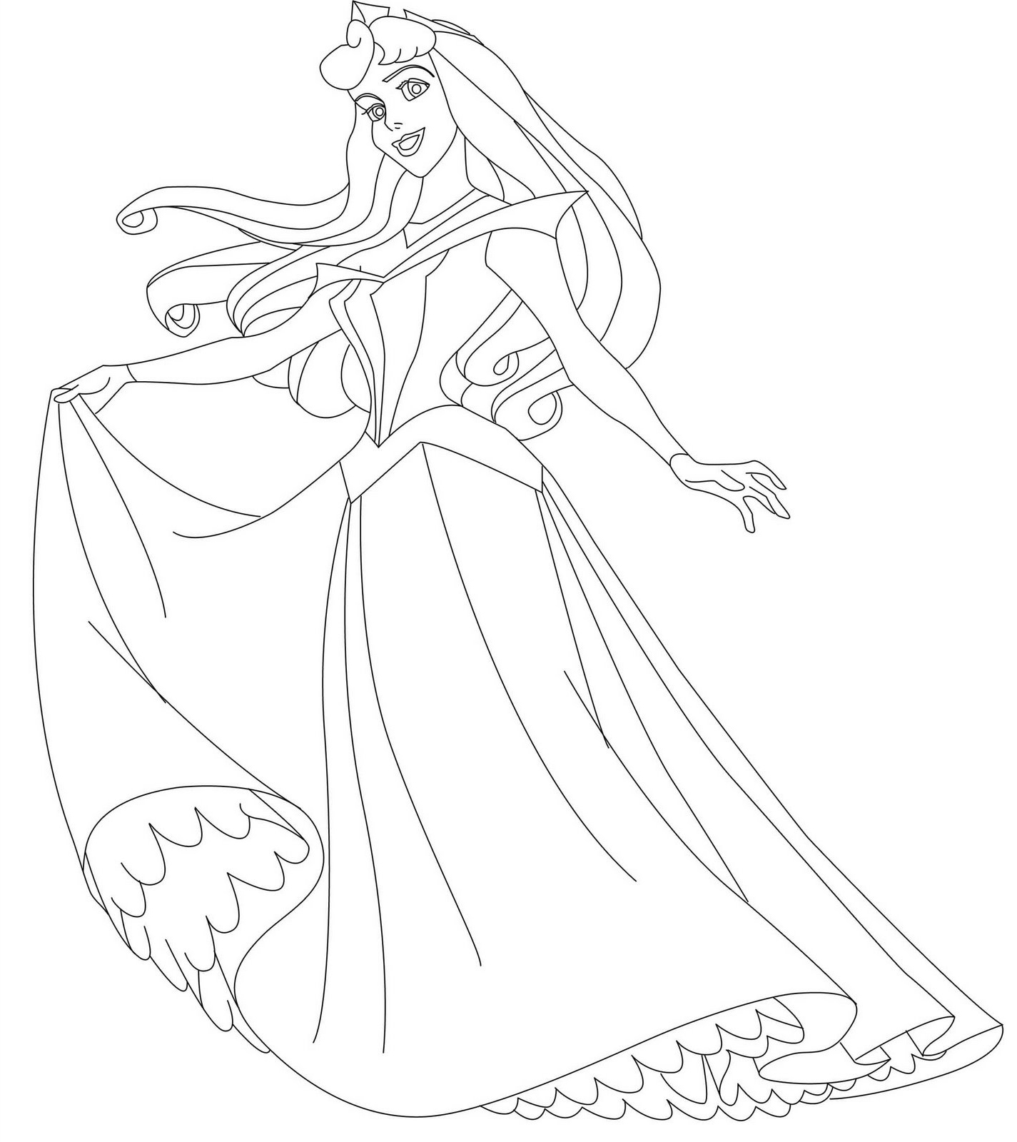 Dibujo para colorear: Princesa (Personajes) #85311 - Dibujos para Colorear e Imprimir Gratis