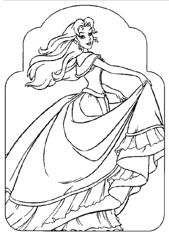 Dibujo para colorear: Princesa (Personajes) #85313 - Dibujos para Colorear e Imprimir Gratis