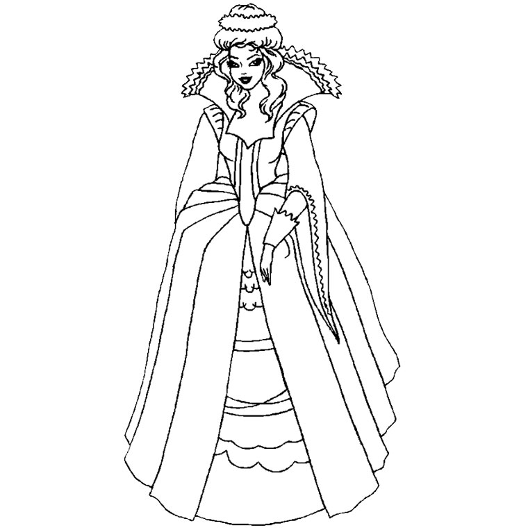 Dibujo para colorear: Princesa (Personajes) #85315 - Dibujos para Colorear e Imprimir Gratis