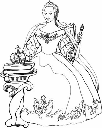 Dibujo para colorear: Princesa (Personajes) #85327 - Dibujos para Colorear e Imprimir Gratis