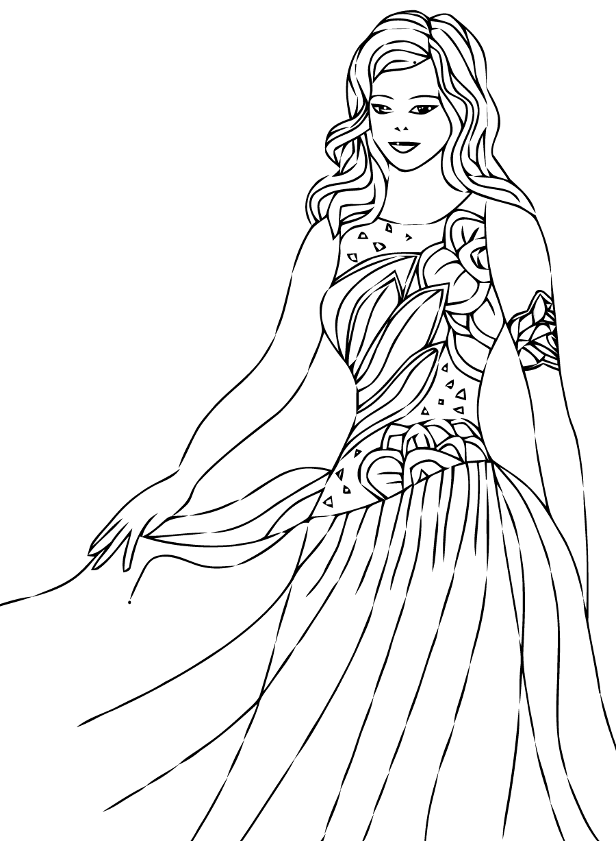 Dibujo para colorear: Princesa (Personajes) #85335 - Dibujos para Colorear e Imprimir Gratis