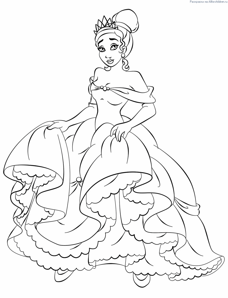 Dibujo para colorear: Princesa (Personajes) #85346 - Dibujos para Colorear e Imprimir Gratis