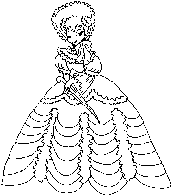 Dibujo para colorear: Princesa (Personajes) #85350 - Dibujos para Colorear e Imprimir Gratis