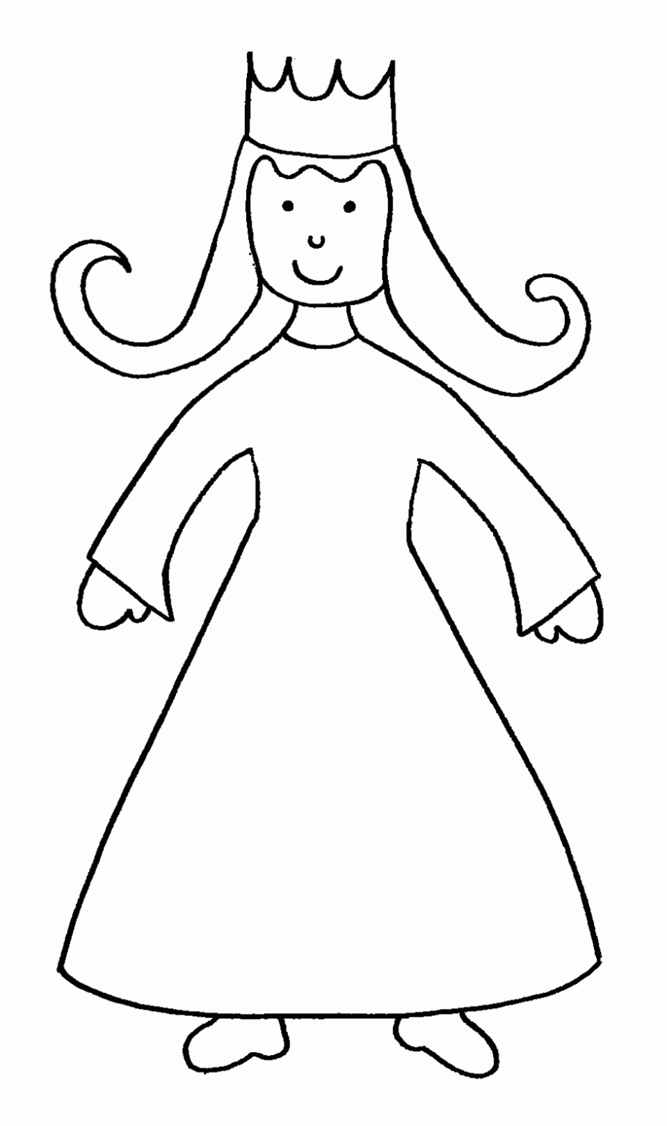 Dibujo para colorear: Princesa (Personajes) #85372 - Dibujos para Colorear e Imprimir Gratis