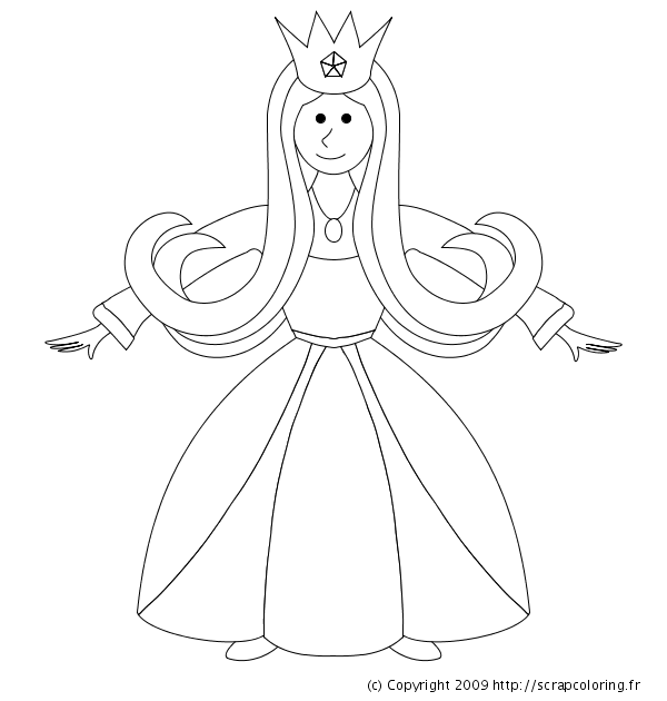 Dibujo para colorear: Princesa (Personajes) #85374 - Dibujos para Colorear e Imprimir Gratis