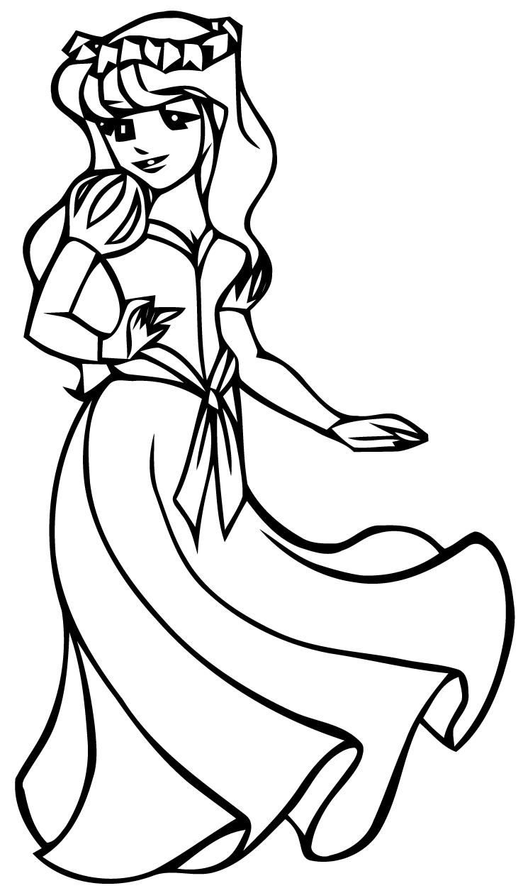 Dibujo para colorear: Princesa (Personajes) #85382 - Dibujos para Colorear e Imprimir Gratis