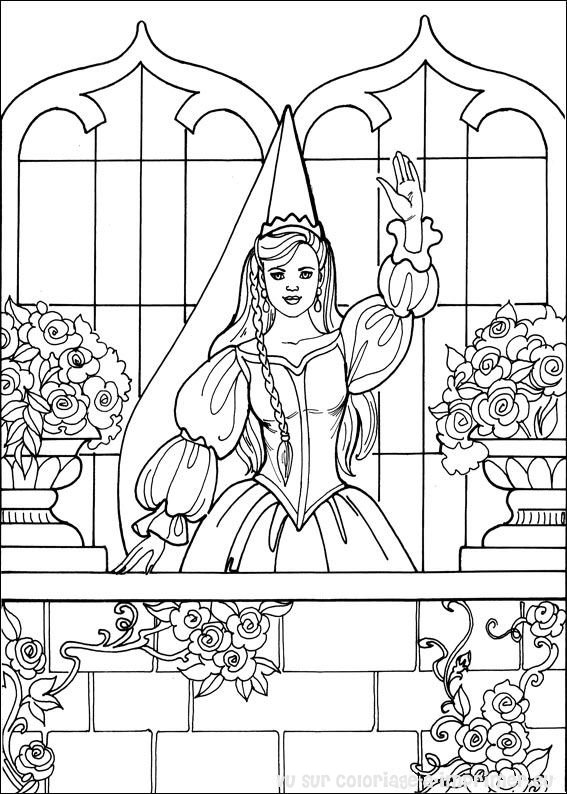 Dibujo para colorear: Princesa (Personajes) #85385 - Dibujos para Colorear e Imprimir Gratis