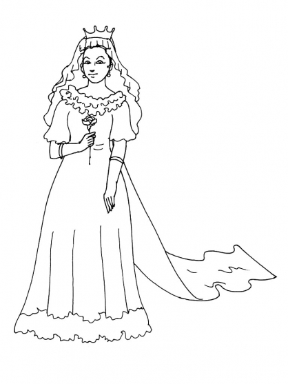 Dibujo para colorear: Princesa (Personajes) #85388 - Dibujos para Colorear e Imprimir Gratis