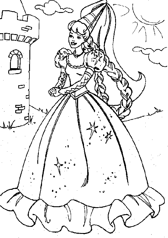 Dibujo para colorear: Princesa (Personajes) #85391 - Dibujos para Colorear e Imprimir Gratis