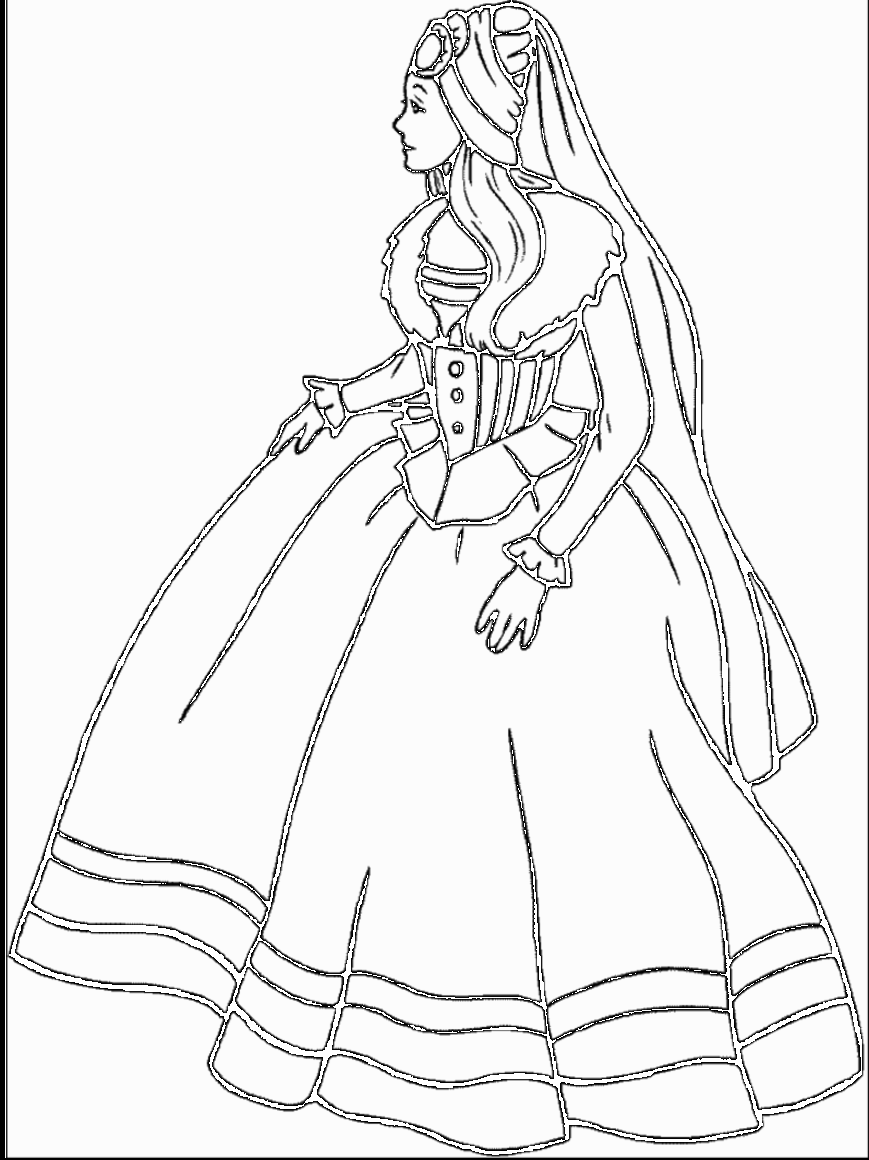 Dibujo para colorear: Princesa (Personajes) #85404 - Dibujos para Colorear e Imprimir Gratis