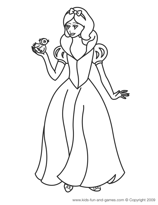 Dibujo para colorear: Princesa (Personajes) #85436 - Dibujos para Colorear e Imprimir Gratis